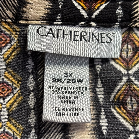 Catherines Button Down Top 3X - Picture 6 of 9